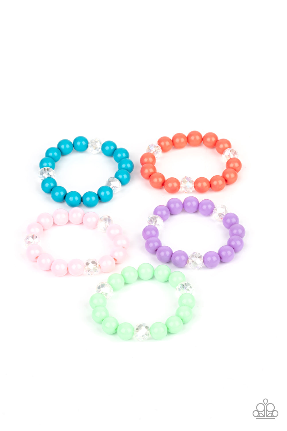 1 pack of 5 Lil Precious Beaded and Crystal Bracelets