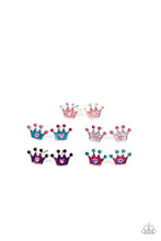 Load image into Gallery viewer, 1 pack of 6 Lil Precious Crown Earrings
