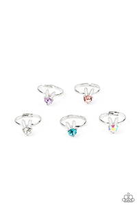 1 pack of 5 Lil Precious Bling Bunny Rings